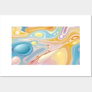 Abstract oil and water mix background Posters and Art